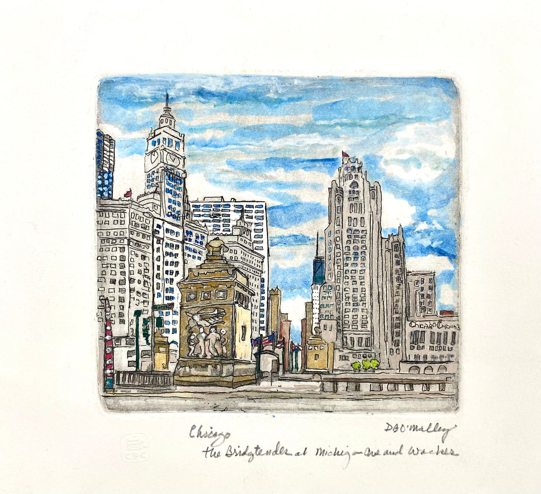 Chicago, The Bridgetender at Michigan Ave and Wacker by Dennis O'Malley